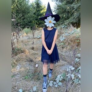 Uniqlo Girls Navy Blue Sleeveless Tulle Dress